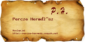 Percze Hermész névjegykártya